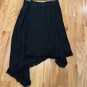 NWOT NIC + ZOE Asymmetrical Fringed Hem Skirt